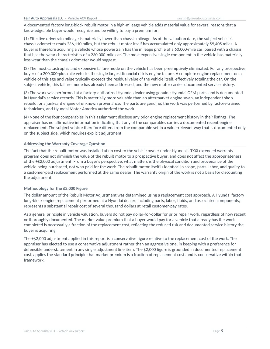Fair Auto Appraisals supporting report, page 8 of 64