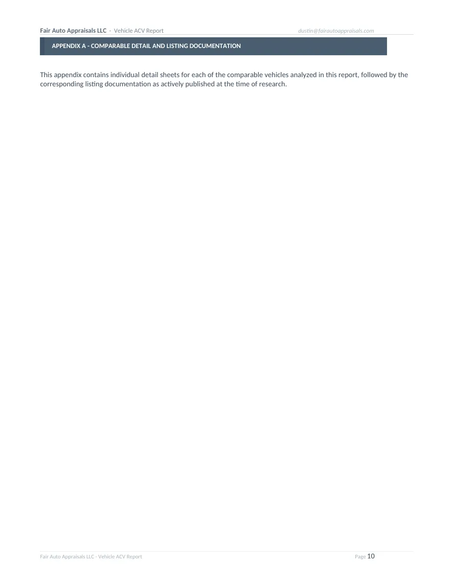 Fair Auto Appraisals supporting report, page 10 of 64
