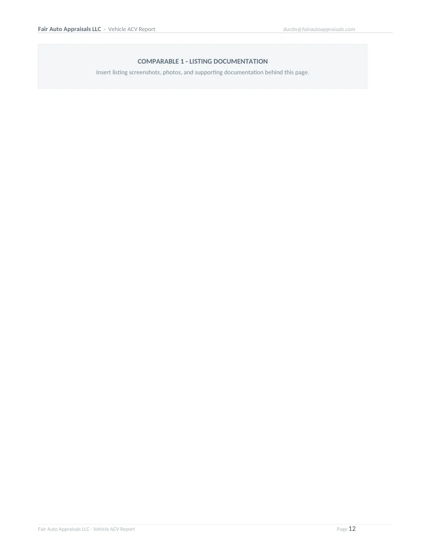 Fair Auto Appraisals supporting report, page 12 of 64